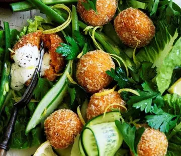 Carrot & Harissa Falafel With Tahini Yoghurt