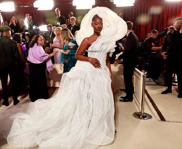 HOLLYWOOD, CALIFORNIA - MARCH 12: Tems attends the 95th Annual Academy Awards on March 12, 2023 in Hollywood, California. (Photo by Emma McIntyre/Getty Images)