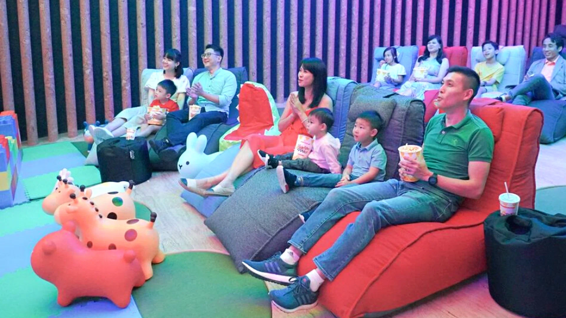 Dreamers at Shaw Theatres Balestier is a family-friendly cinema with colourful beanbag loungers instead of theatre seats. Photo: Shaw Theatres