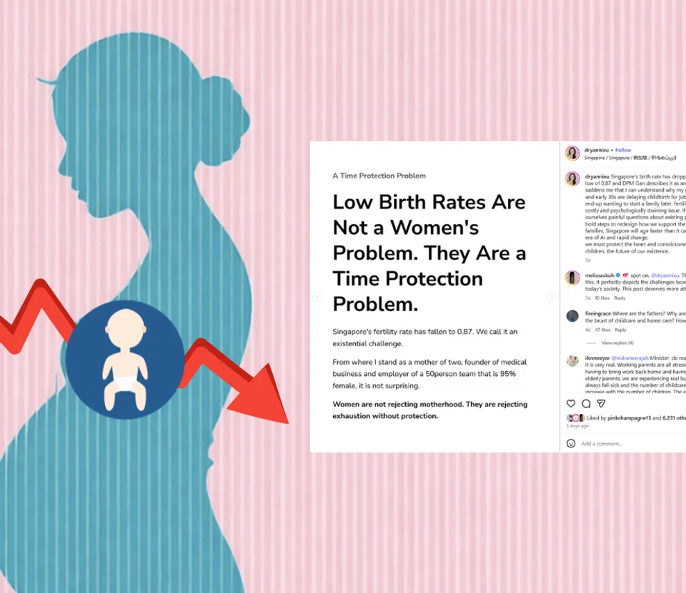 low fertility rate singapore, TFR