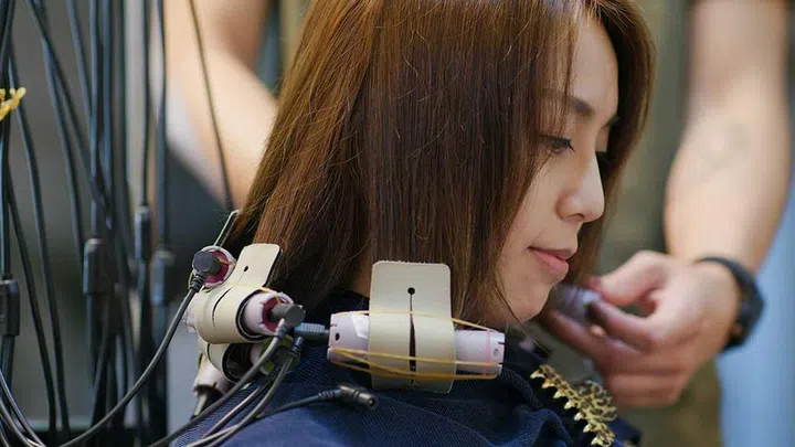 “To begin the process, we set perming solution and our perming rods, which can vary in size depending on the tightness of the curl that you want,” explains Dana.