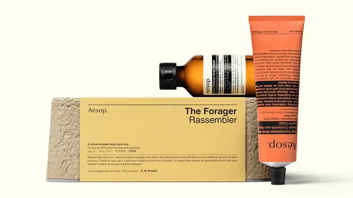 Aesop The Forager ($60) consists of Citrus Melange Body Cleanser, and Rind Concentrate Body Balm 