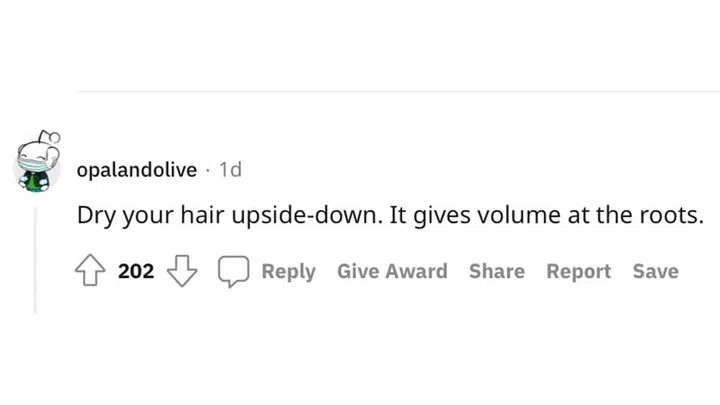 The most popular DIY hair hack was by @opalandolive