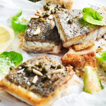 Barramundi With Roasted Sprouts & Crisp Capers