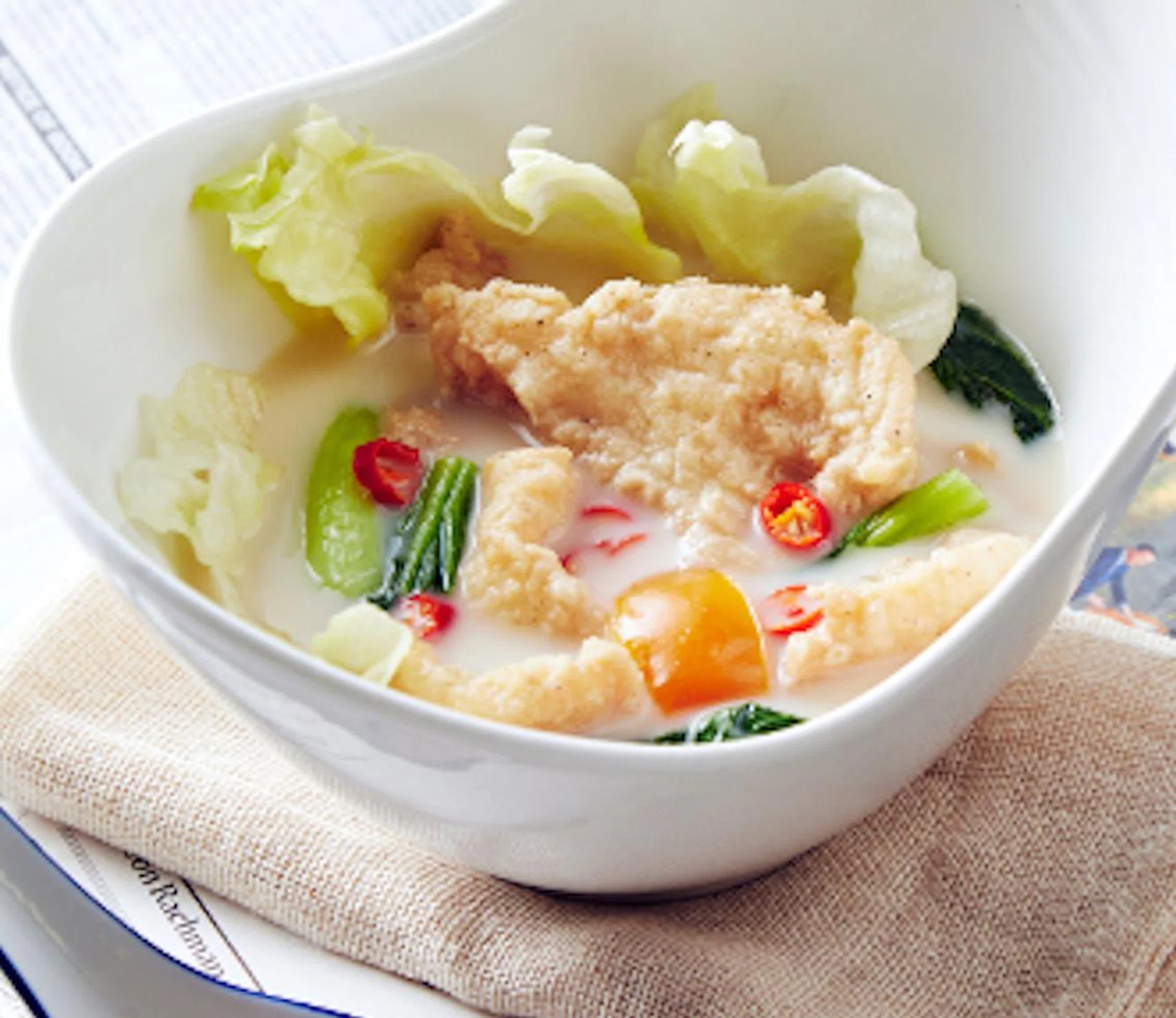 Fried fish soup
