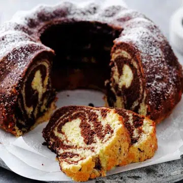 Chocolate Orange Tiger Bundt Cake