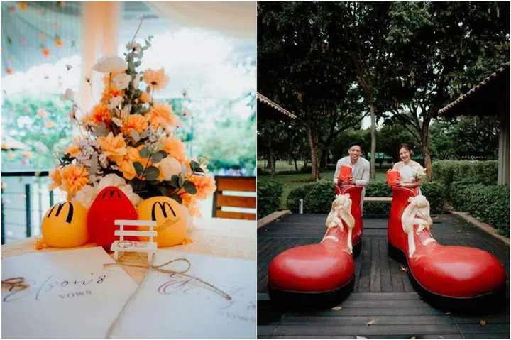 The couple paid the fast-food chain about $700 in total for the food and venue. Photo: Maximilian Low Jia Yang