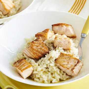 Lemony Salmon Risotto; ways to cook salmon
