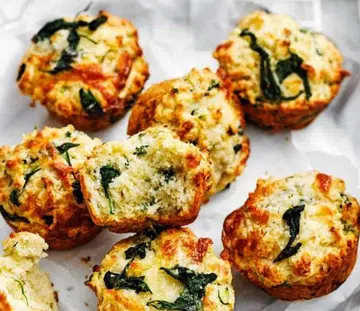 Spinach & Three Cheese Muffins