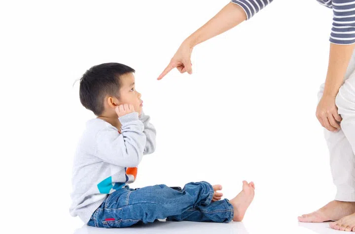 61215060 - education of the child. mother scolds her child boy. family relationships