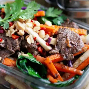 Tamarind Beef Stir-Fry with Kohlrabi Salad