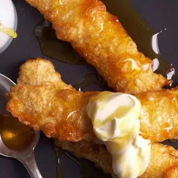 Banana Fritters With Golden Syrup