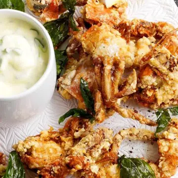 Soft Shell Crab With Green Onion Aioli