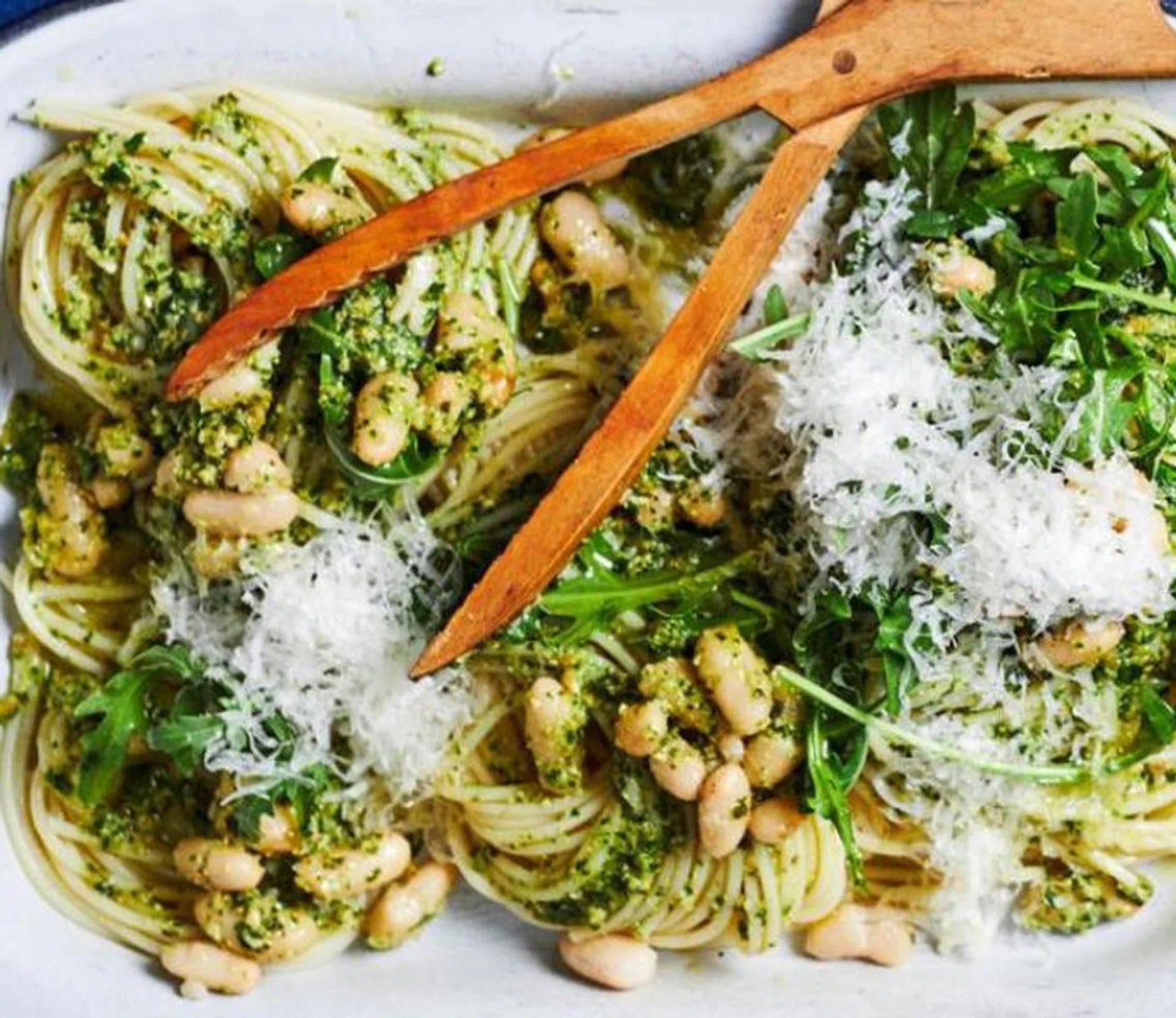 Spaghetti & Zesty Rocket Salsa Verde