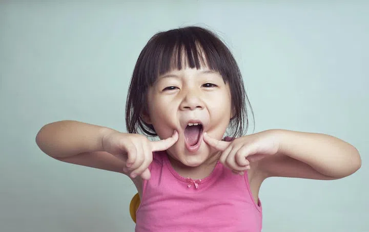 Portrait of young cute girl