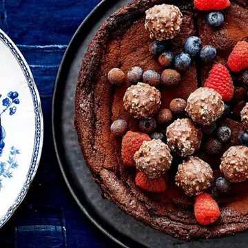 Midnight Cake With Berries