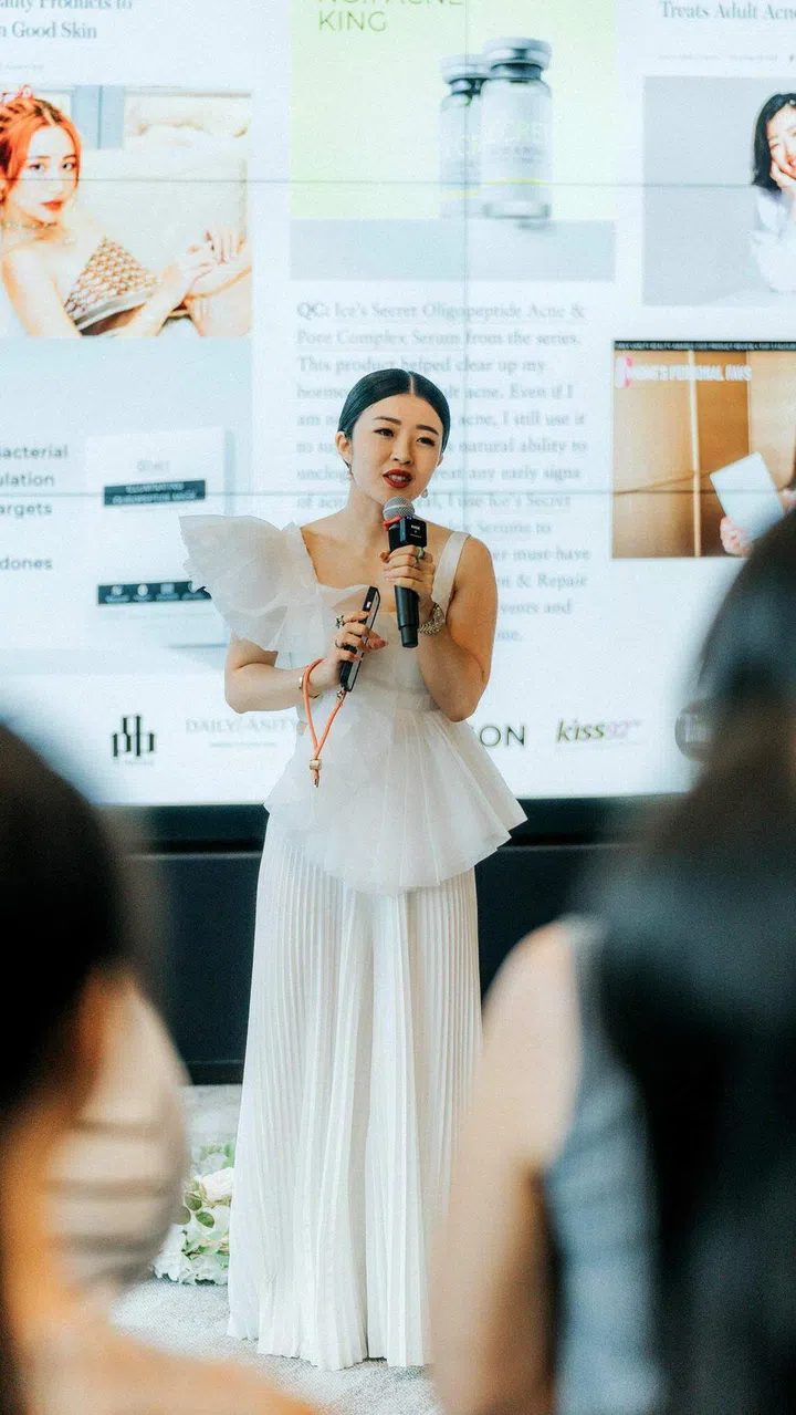 Ms Quinn Chen says she began developing a range for blemish-prone skin after her own experience with acne. PHOTO: ICE’S SECRET