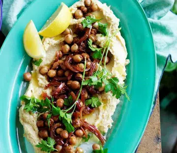 Roasted Parsnip Hummus With Warm Spiced Chickpeas