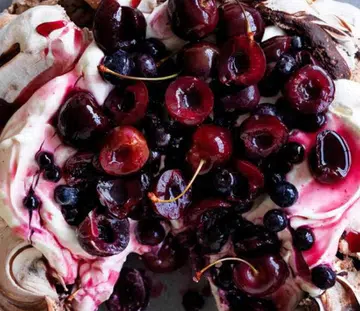 Chocolate Cherry Berry Pavlova