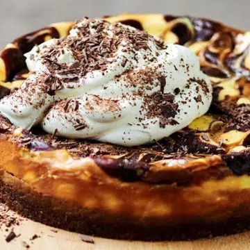 Baked Chocolate & Caramel Cheesecake