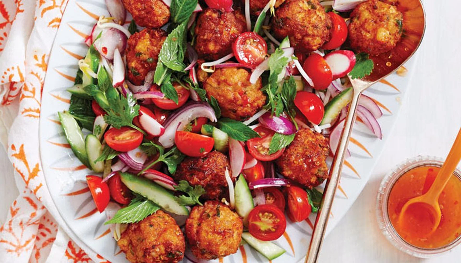 Diabetic-Friendly Dinners - Warm Fishcake Salad