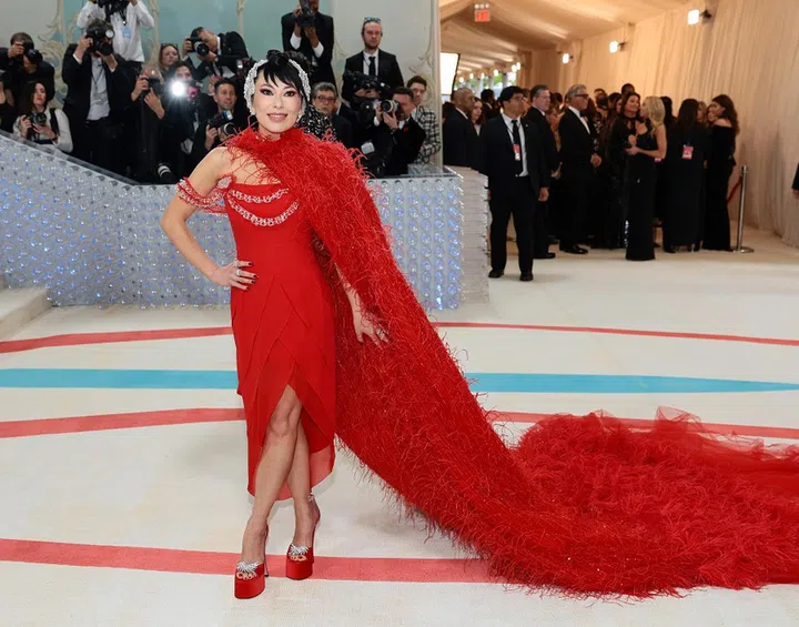 NEW YORK, NEW YORK - MAY 01: Christine Chiu attends The 2023 Met Gala Celebrating "Karl Lagerfeld: A Line Of Beauty" at The Metropolitan Museum of Art on May 01, 2023 in New York City. (Photo by Dimitrios Kambouris/Getty Images for The Met Museum/Vogue)