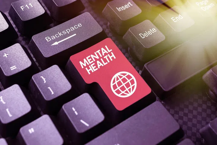 Conceptual caption Mental Health, Business idea state of the emotional, social and psychological wellbeing Retyping Download History Files, Typing Online Registration Forms