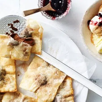 Churros Ravioli With Ice-Cream