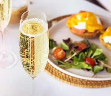 Weekend champagne brunch