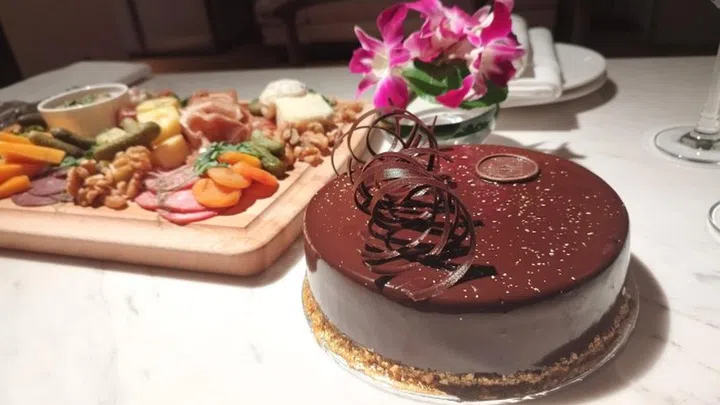 The highlight of the spread for me was the chocolate truffle cake. Photo: Melody Bay