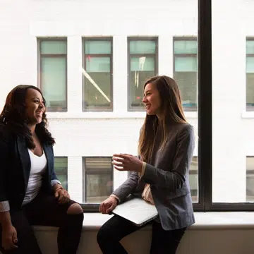 career women talking