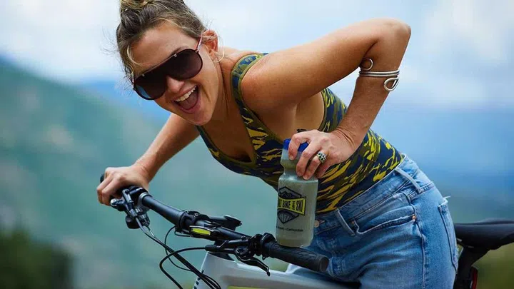 Hudson enjoys regular bike rides around her neighbourhood and makes the most of full-body home workouts. "I change my routine," she tells. "I really mix it up to keep it fresh."