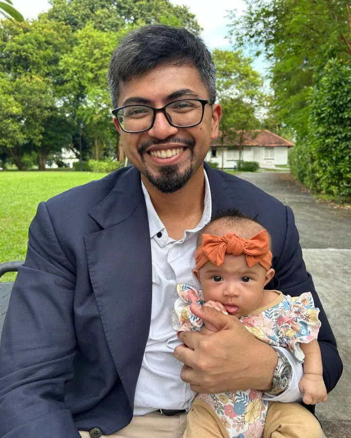 Dr Shaik Ahmad with his baby daughter Maryam, when she was 4 months old. Photo: Courtesy of Dr Shaik Ahmad