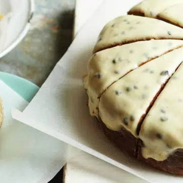Banana Cake With Passion Fruit Icing