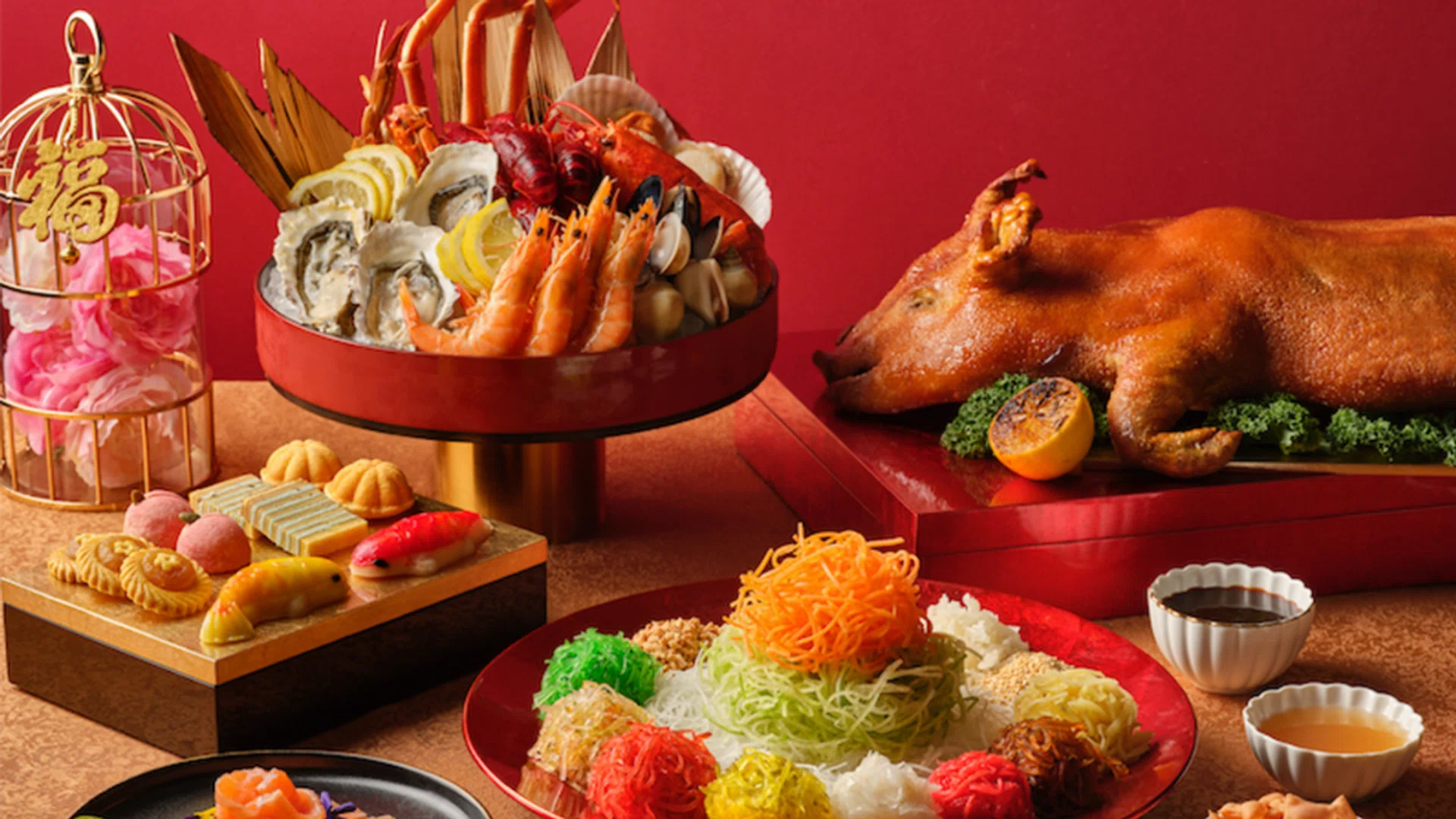 Luxurious pen cai and yusheng