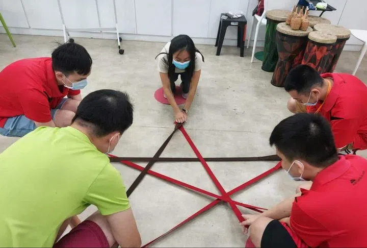 Music and movement session at Eden Centre for Adults (Clementi). PHOTO: AUTISM ASSOCIATION (SINGAPORE)