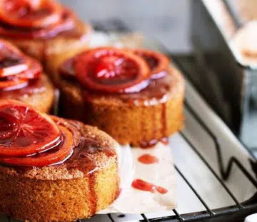 Blood Orange Cakes With Mascarpone Ice-Cream