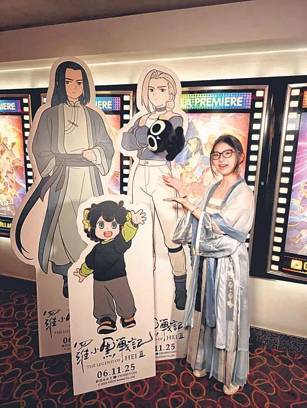 晨曦以汉服造型出席首映。（受访者提供）