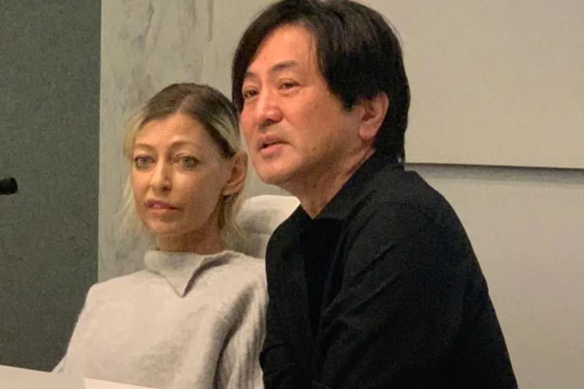 张洪量与太太Jekaterina。（取自网络）