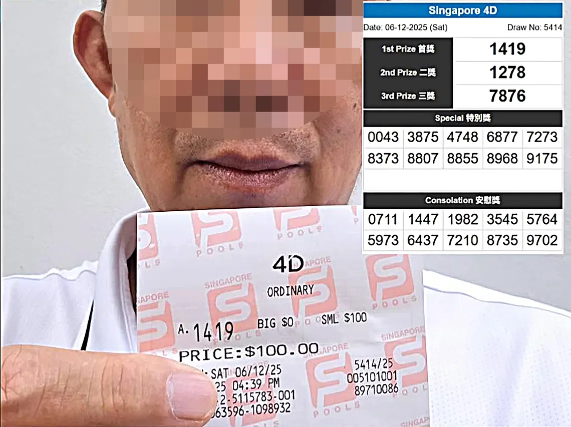 被诱买4D“内幕” 阿叔坠中奖骗局| 联合早报