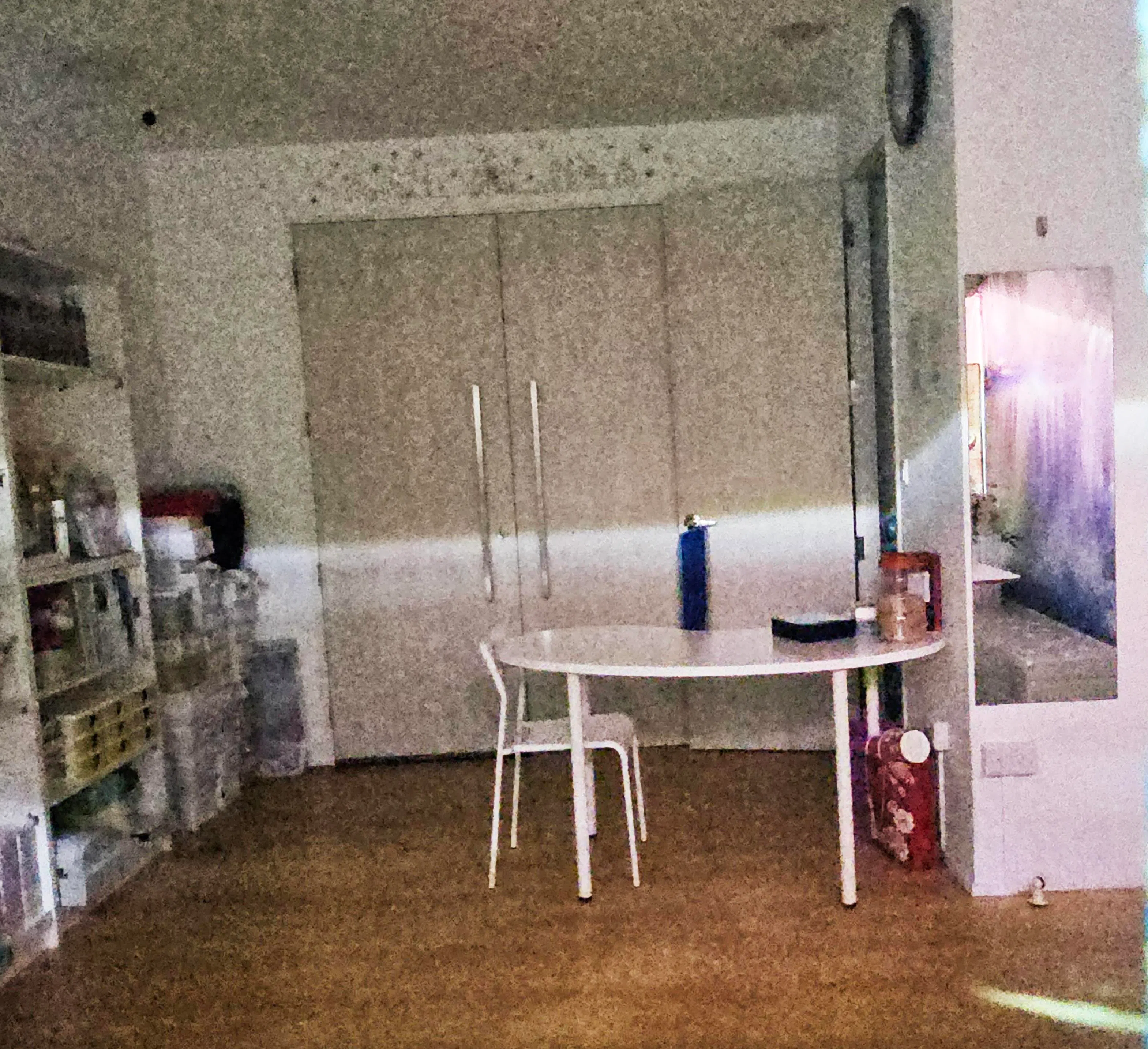 据观察，事发店面内设有另一扇大门。（蔡振鸿摄）