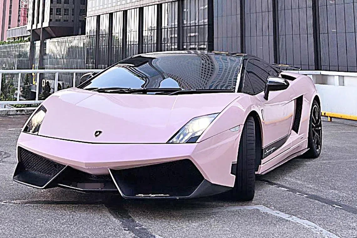 蓝宝基尼车主说，维修费估计10万元。（受访者提供）