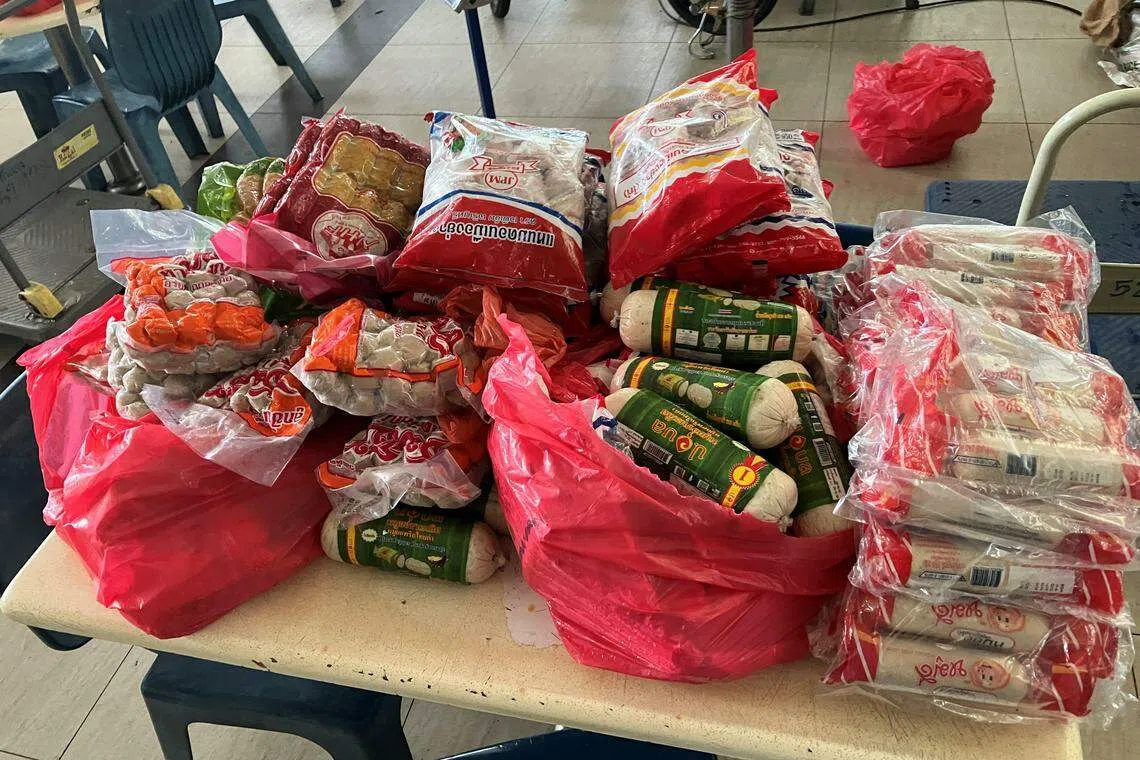 当局起获147.7公斤的肉类。（食品局提供）