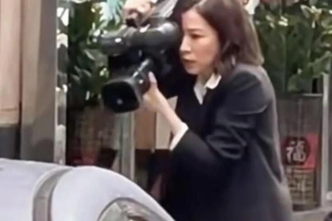 佘诗曼在《新闻女王》当一名新闻媒体人（取自网络）