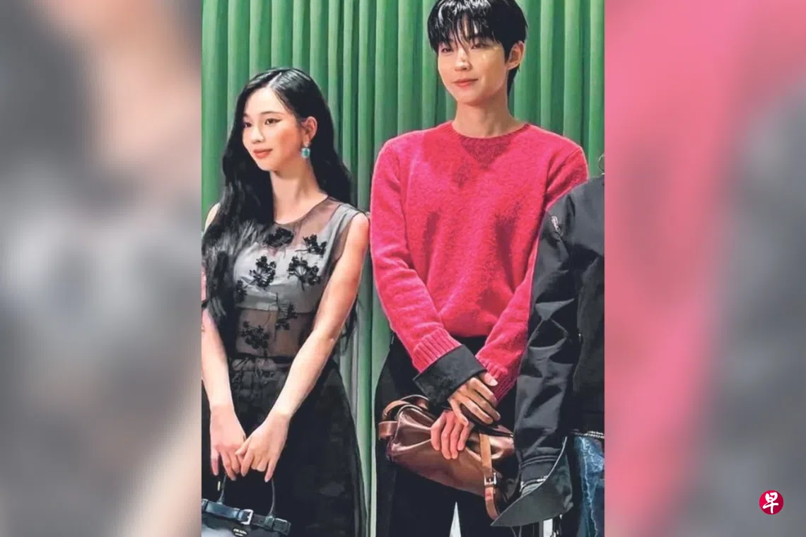 Karina和黄寅烨现身百利宫出席活动。 （取自网络）