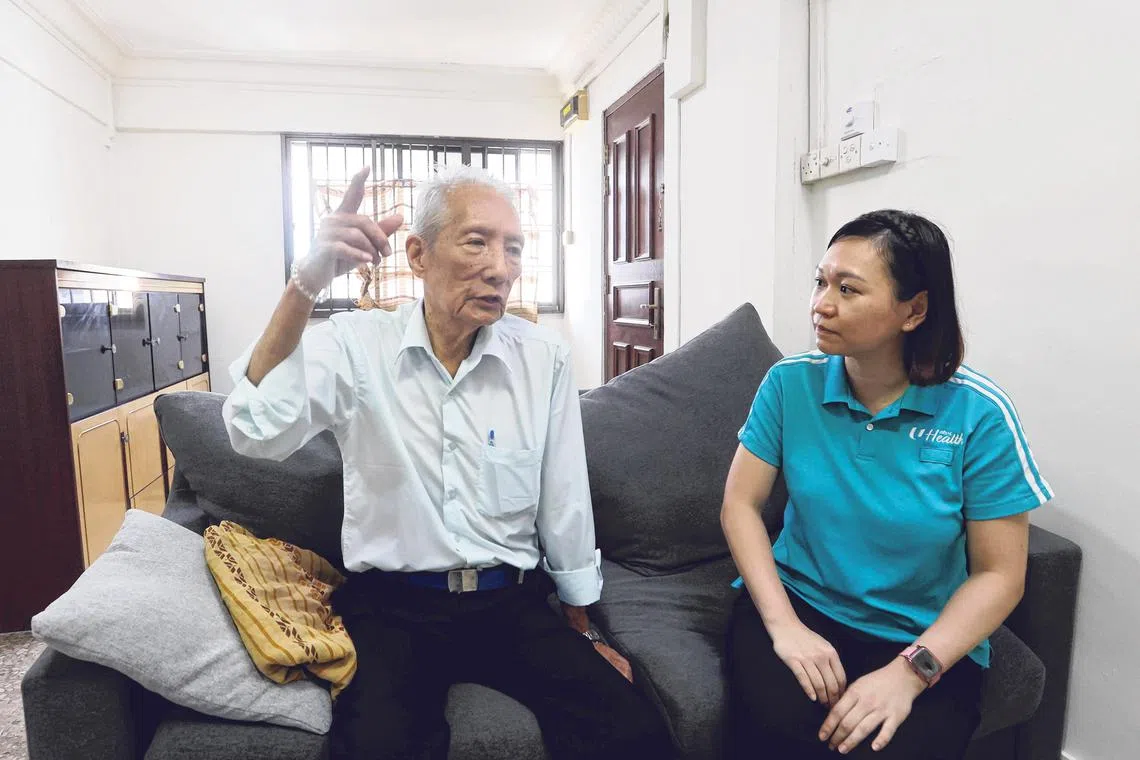 蔡清安在疗养院休养六七个月后，经医护团队评估已恢复自理能力。（庄耿闻摄）