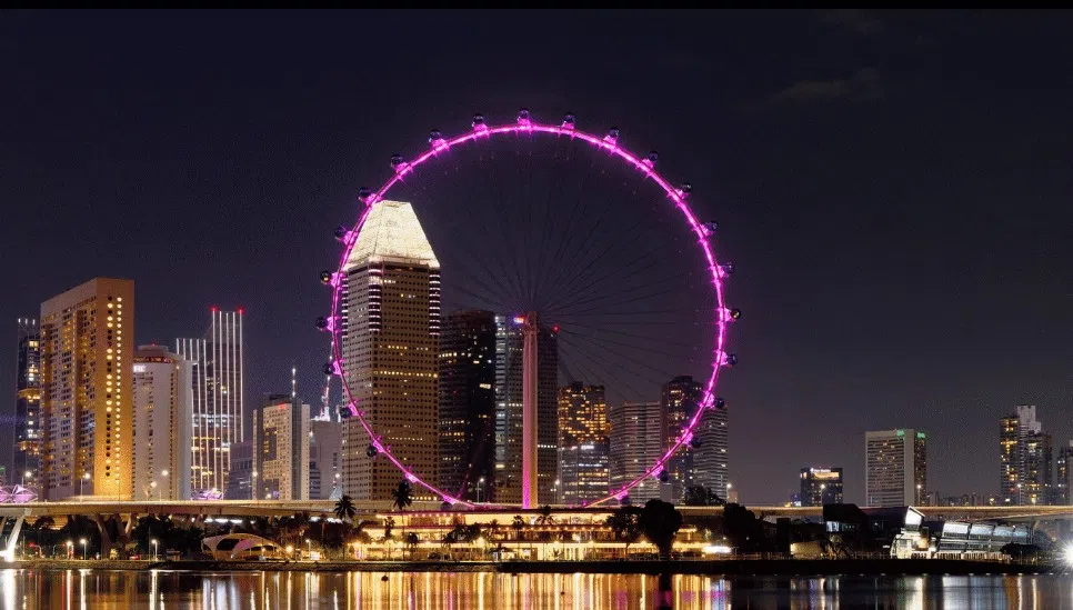 摩天观景轮将在11月27日至30日亮起粉红灯光。（互联网）