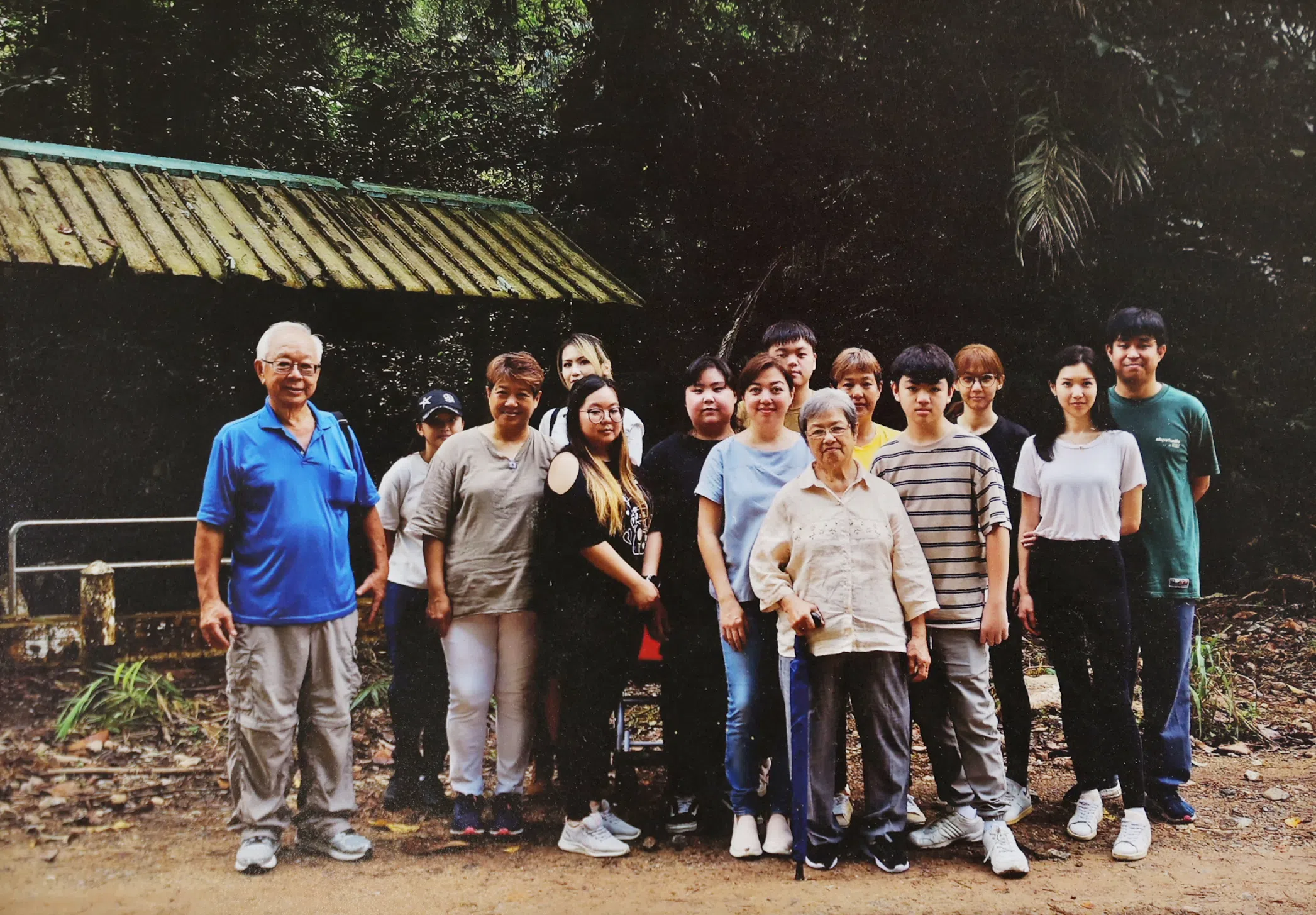 施静萍一家的故事今年出现在国庆庆典的其中一个环节，也让他们有机会回到德光岛重温回忆。（受访者提供）