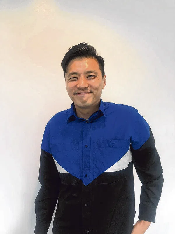 《爱不虚拟》监制兼故事人胡凉财。（胡淑微摄）