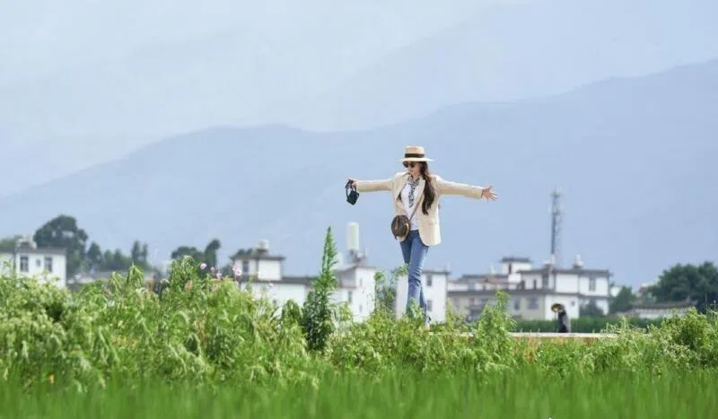 刘亦菲的《去有风的地方》带动云南的旅游业。（取自网络）